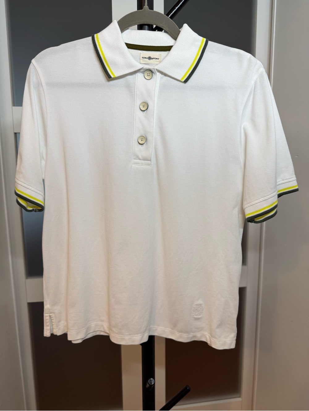 Women’s Tory Sport, Tory Burch white polo, golf shirt, XS
